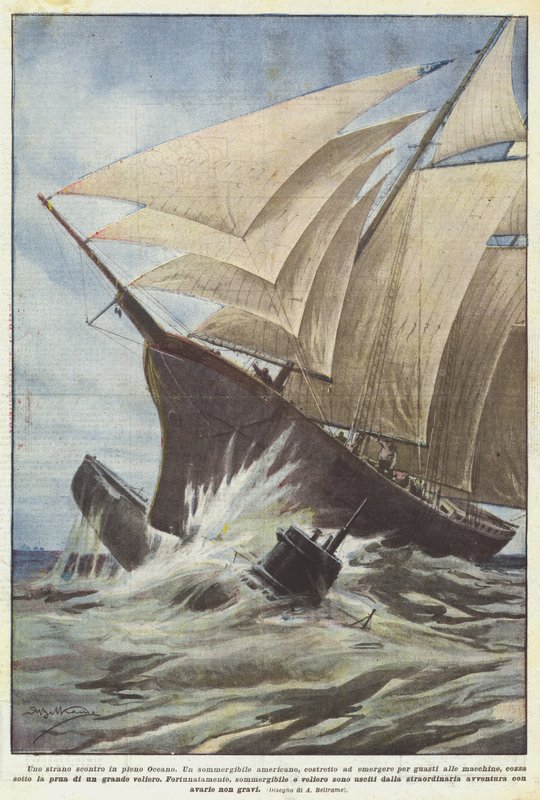 Un extraño choque en pleno Océano de Achille Beltrame