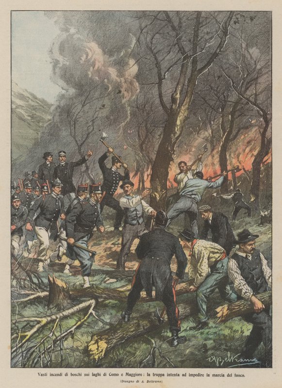 Vastos incendios forestales en los lagos de Como y Maggiore, las tropas intentan detener el avance del fuego de Achille Beltrame