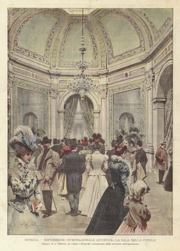 Venecia, Exposición Internacional Artística, la Sala de la Cúpula de Achille Beltrame