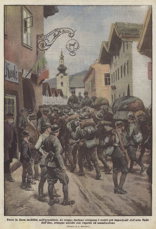 Hacia la línea establecida por el armisticio de Achille Beltrame