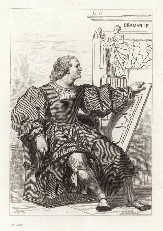 Donato Bramante, arquitecto italiano de Achille Devéria