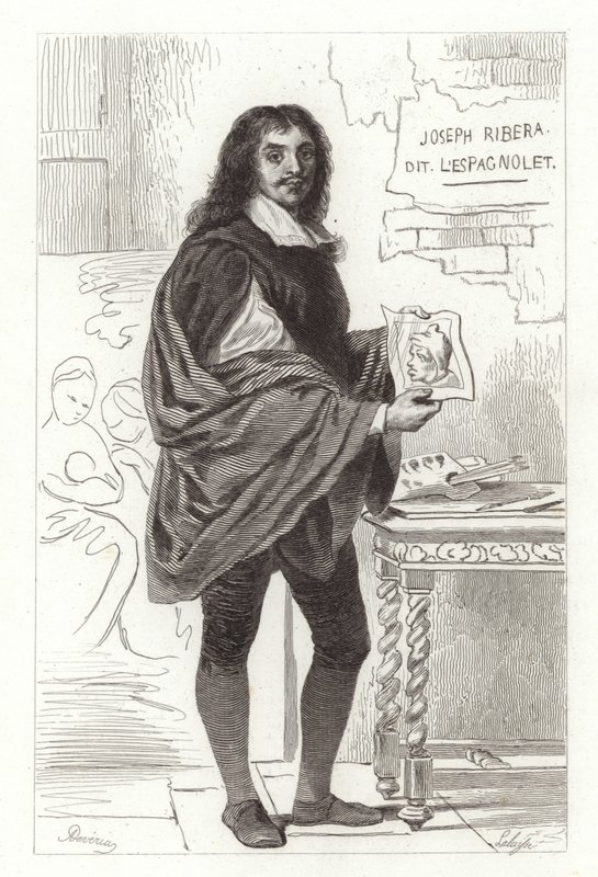 Jusepe de Ribera, pintor español también conocido como José de Ribera, Giuseppe Ribera y Joseph Ribera de Achille Devéria