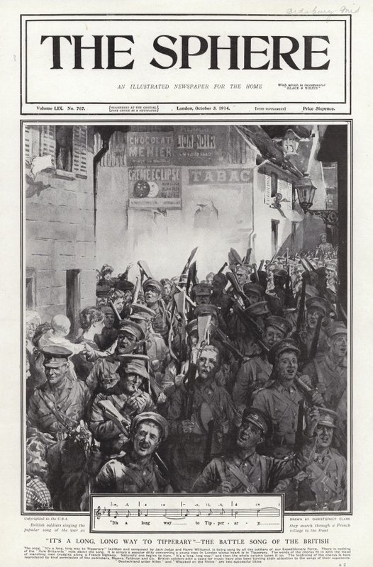 Es un largo camino a Tipperary, la canción de batalla de los británicos, Primera Guerra Mundial de Addison Thomas Millar