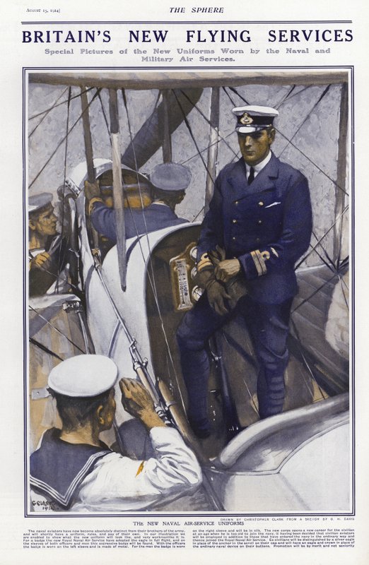 Nuevos uniformes del Servicio Aéreo Real Naval Británico, 1914 de Addison Thomas Millar
