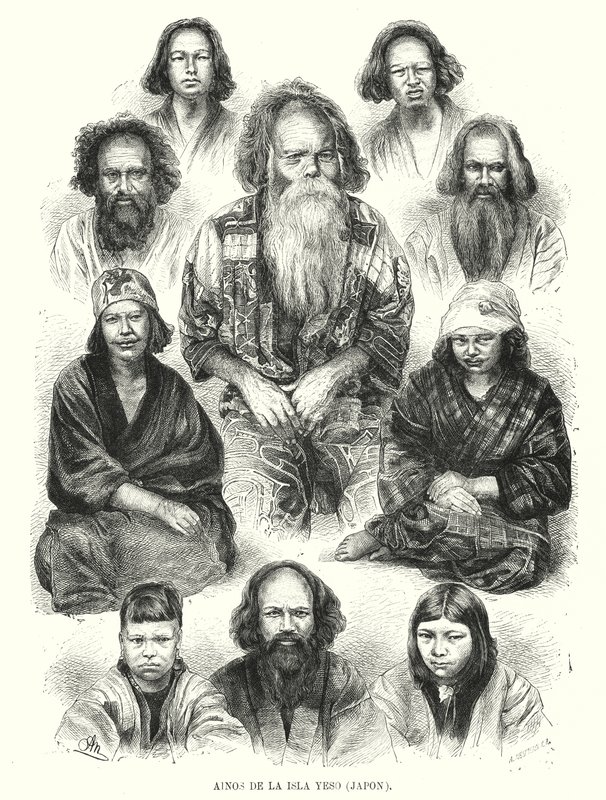 Pueblo Ainu del norte de Japón de Adolf Neumann