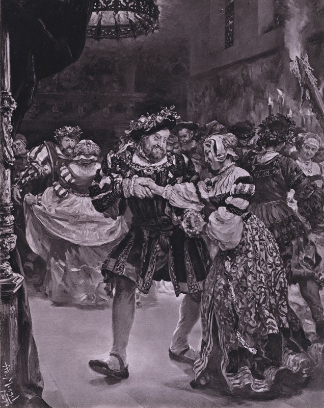 Escena de Enrique VIII de Shakespeare (Acto I, Escena 4) de Adolph Friedrich Erdmann von (after) Menzel