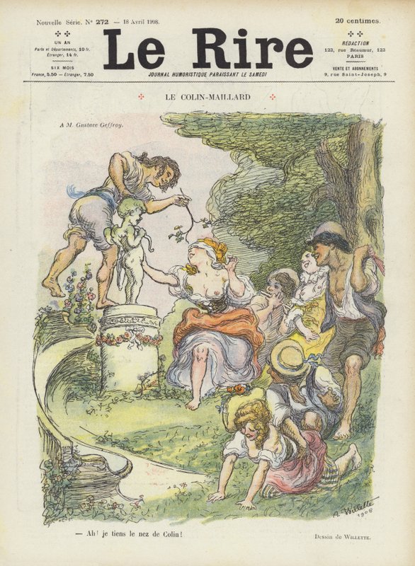 La gallina ciega (Ilustración para Le Rire) de Adolphe Leon Willette