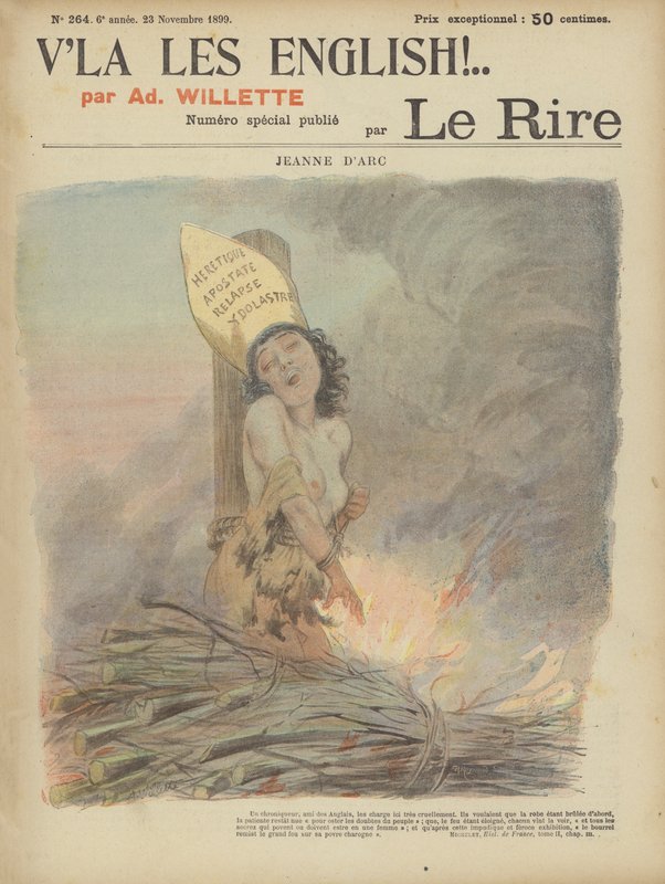 Juana de Arco, Ilustración para Le Rire de Adolphe Leon Willette