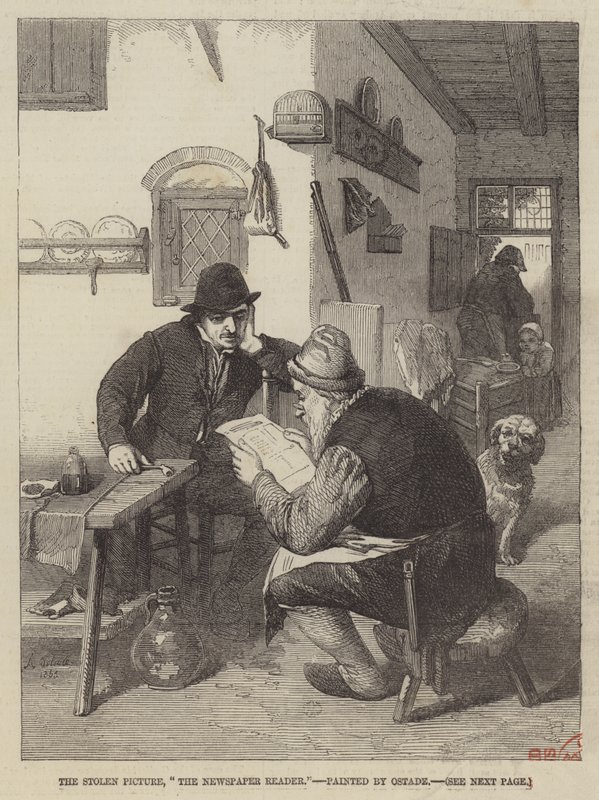 El lector de periódicos de Adriaen Jansz. van Ostade
