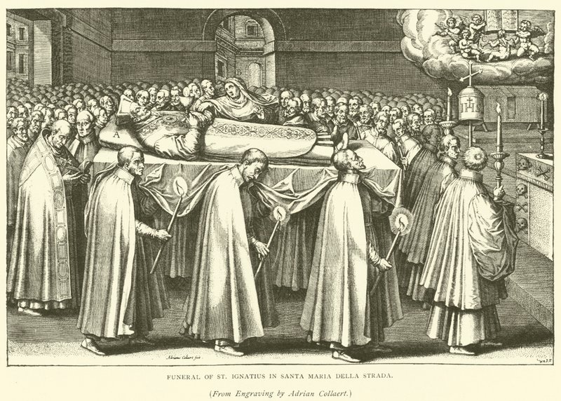 Funeral de San Ignacio en Santa Maria Della Strada de Adriaen (after) Collaert
