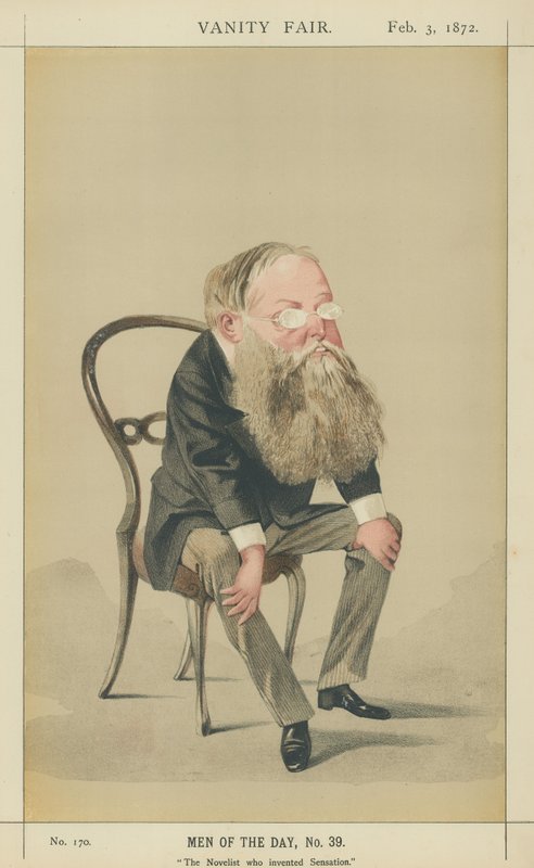 Mr Wilkie Collins (litografía en color) de Adriano Cecioni