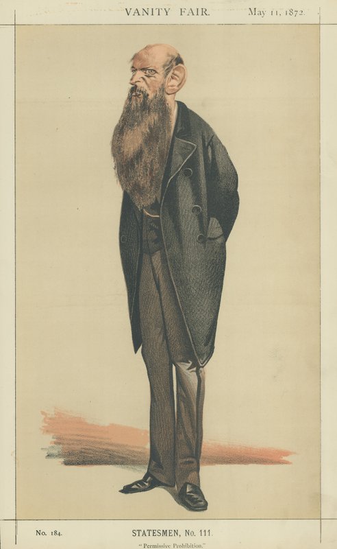 Sir Wilfrid Lawson (litografía en color) de Adriano Cecioni