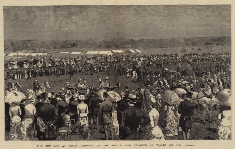 El día de la copa en Ascot, llegada del príncipe y la princesa de Gales al curso de Adrien Emmanuel Marie