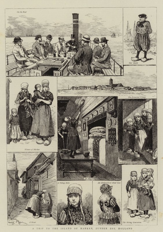 Un viaje a la isla de Marken, Zuyder Zee, Holanda de Adrien Emmanuel Marie