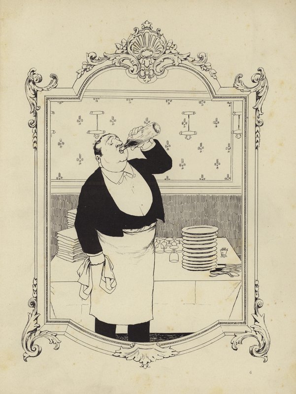 Caricatura de Memorias de un espejo de Albert Guillaume
