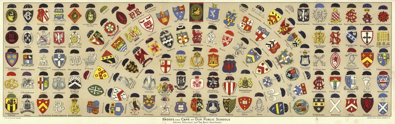 Insignias y gorras de escuelas públicas británicas de Albert Lambert