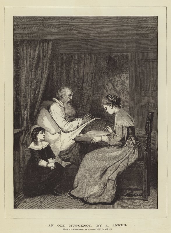 Un viejo hugonote de Albert Anker