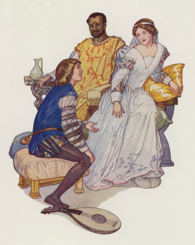 Shakespeare: Otelo (litografía en color) de Albert Edward Jackson
