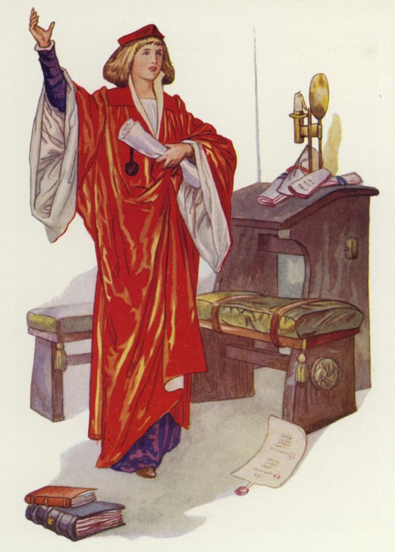 Shakespeare: El mercader de Venecia (litografía en color) de Albert Edward Jackson