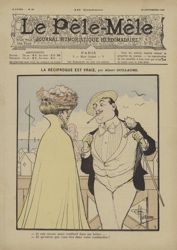 La recíproca es verdadera. Ilustración para Le Pele-Mele, 1900 de Albert Guillaume