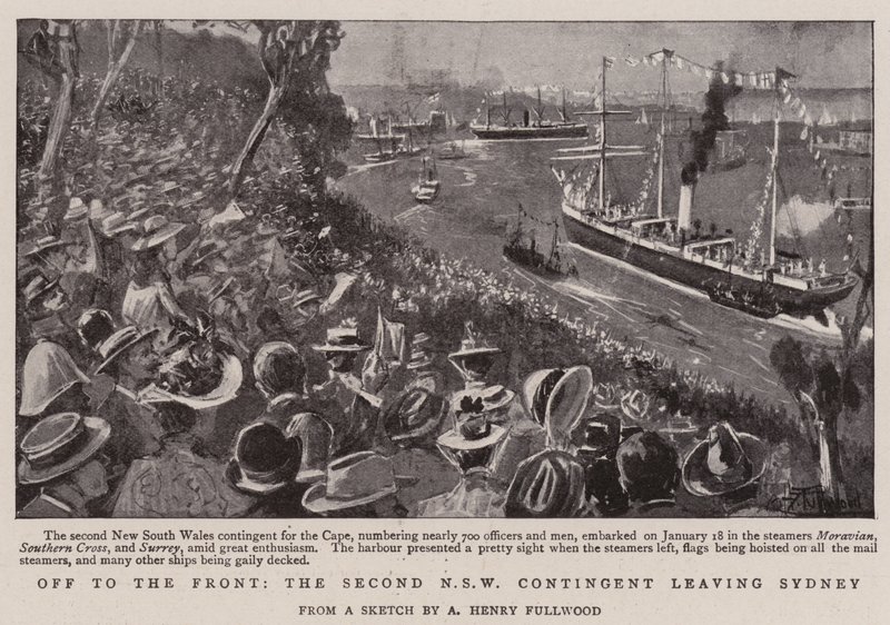 Al Frente, el Segundo Contingente de NSW saliendo de Sídney de Albert Henry Fullwood