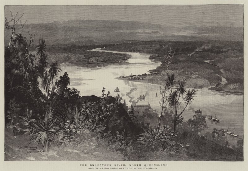 El río Endeavour, norte de Queensland de Albert Henry Fullwood