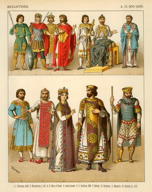 Traje bizantino 800-1000 d.C. de Albert Kretschmer