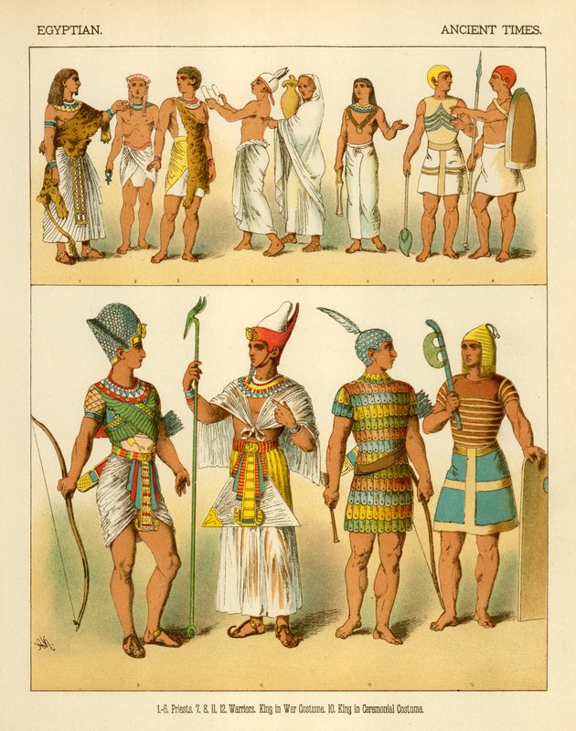 Trajes Egipcios de Albert Kretschmer