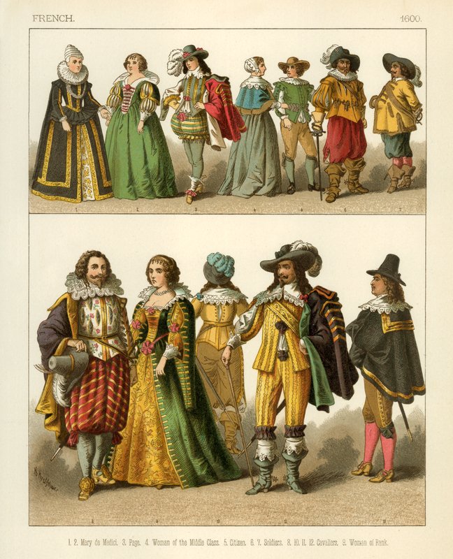 Trajes franceses 1600 de Albert Kretschmer