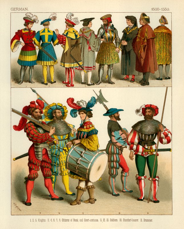 Traje Alemán 1500-1550 de Albert Kretschmer