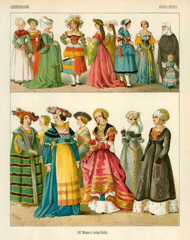Trajes alemanes 1500-1550 de Albert Kretschmer