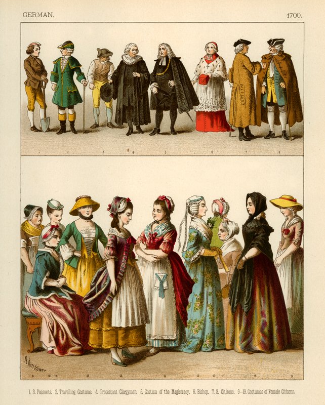 Trajes alemanes 1700 de Albert Kretschmer