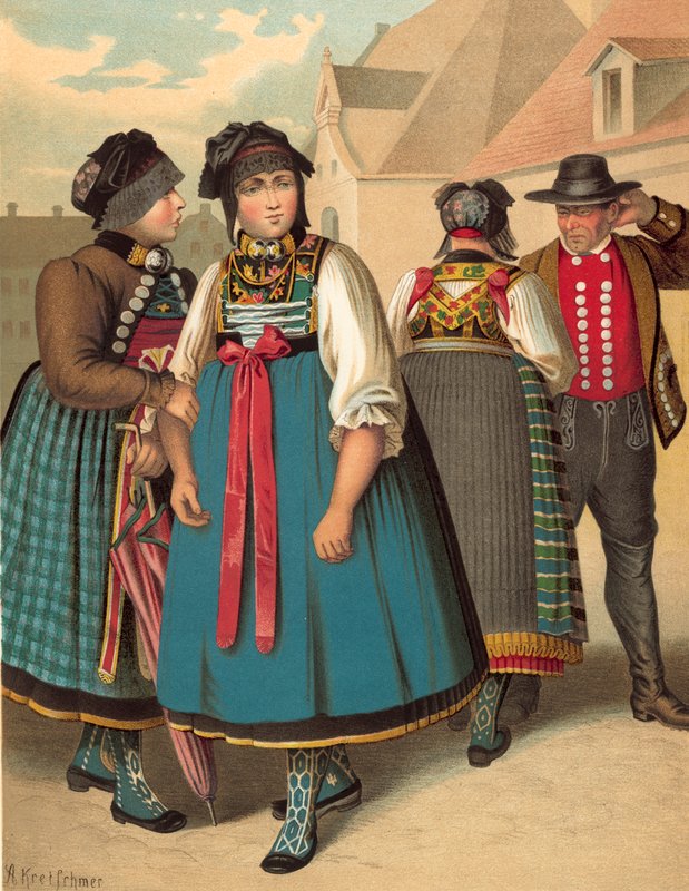 Traje alemán, Bayern, Dachau de Albert Kretschmer