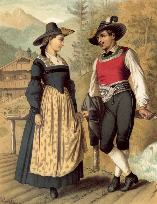 Traje Alemán, Tirol Billerthal de Albert Kretschmer