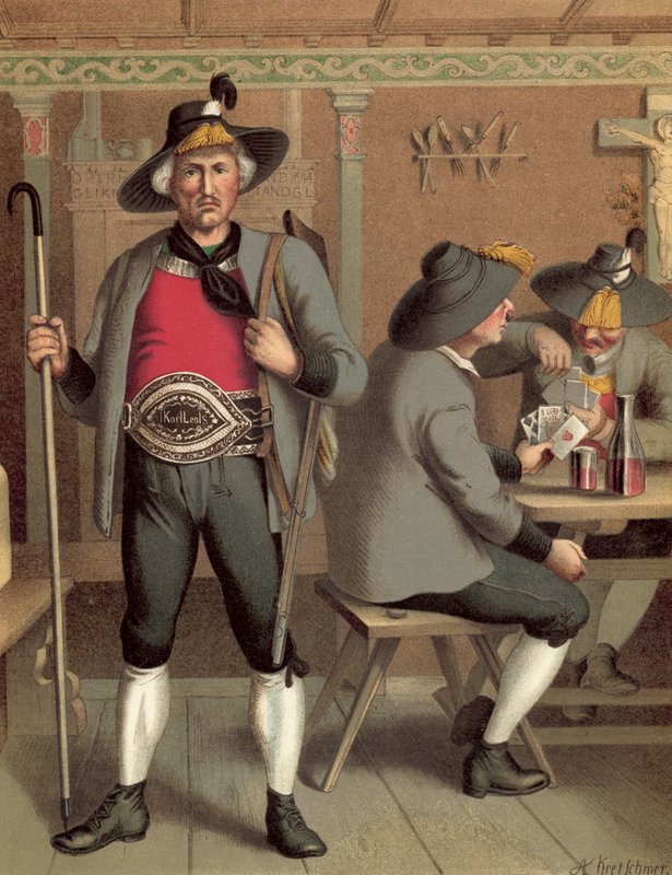 Traje alemán, Tirol Billerthal de Albert Kretschmer
