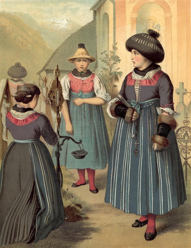 Traje alemán, Tirol, Passeyer de Albert Kretschmer