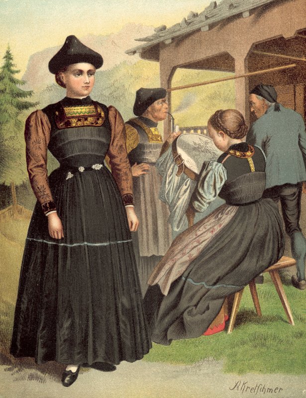 Traje alemán, Vorarlberg, Bregenzerwald de Albert Kretschmer