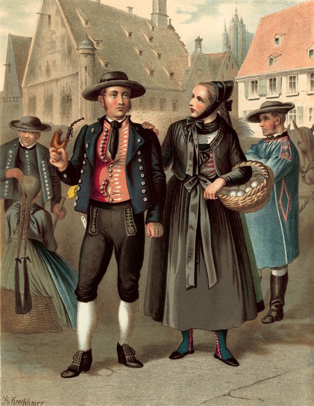 Traje alemán, Wurtemberg Ulm de Albert Kretschmer