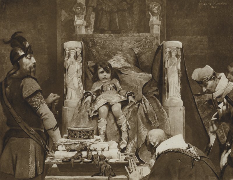 Clodoveo II, El Niño Rey de los Francos de Albert Pierre René (after) Maignan