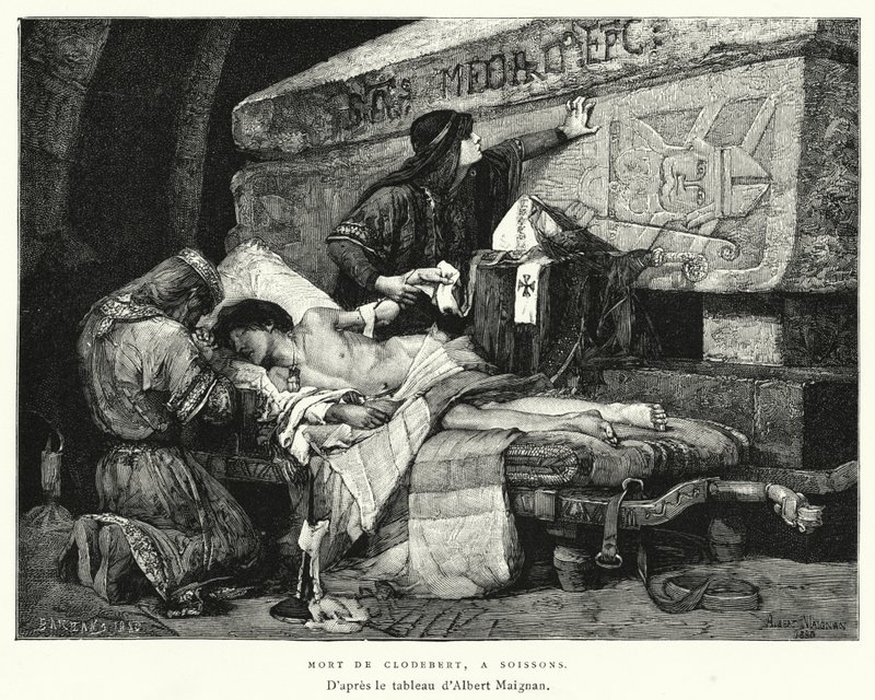 Mort De Clodebert, A Soissons de Albert Pierre René (after) Maignan