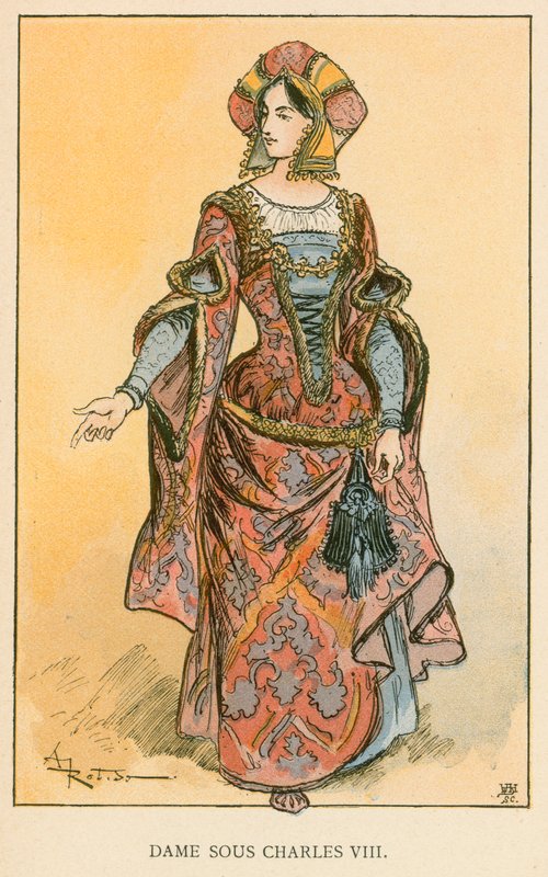 Dama Bajo Carlos VIII de Albert Robida