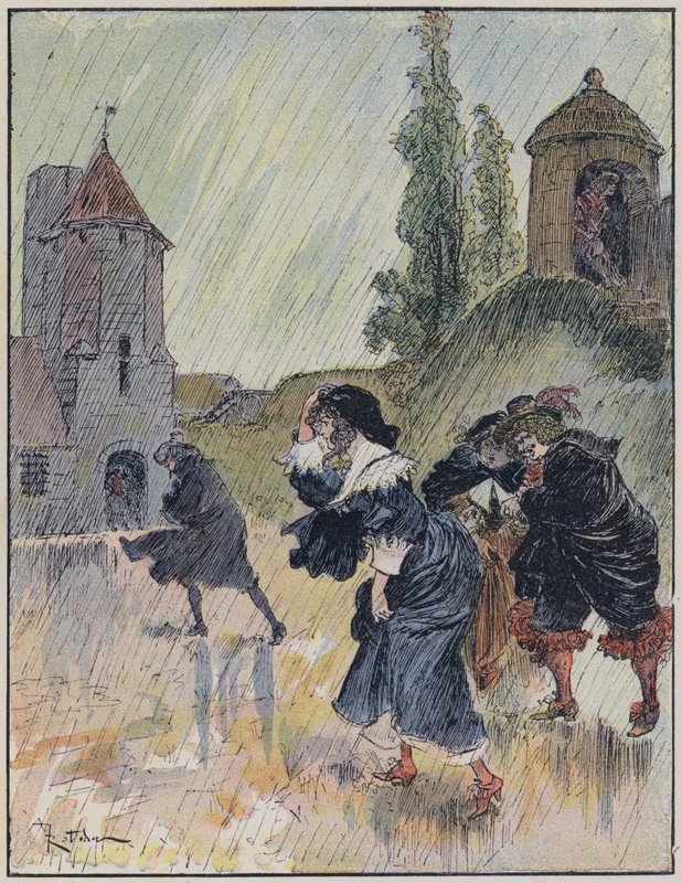 Ilustración para Le Capitaine Bellormeau por y ilustrado por A Robida de Albert Robida