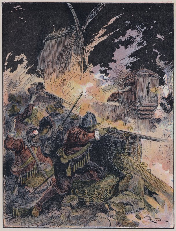 Ilustración para Le Capitaine Bellormeau por y ilustrado por A Robida de Albert Robida