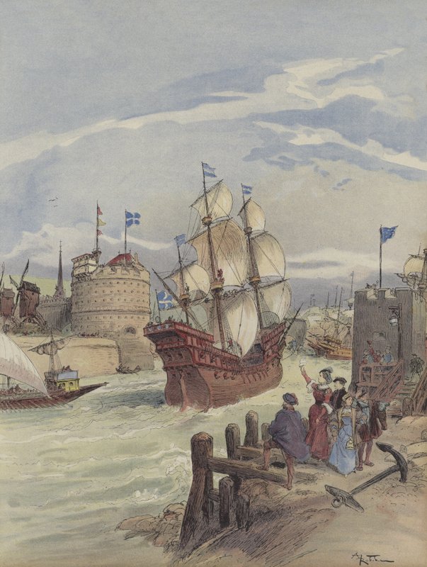La flota del rey en El Havre, La bella Francisca de Albert Robida