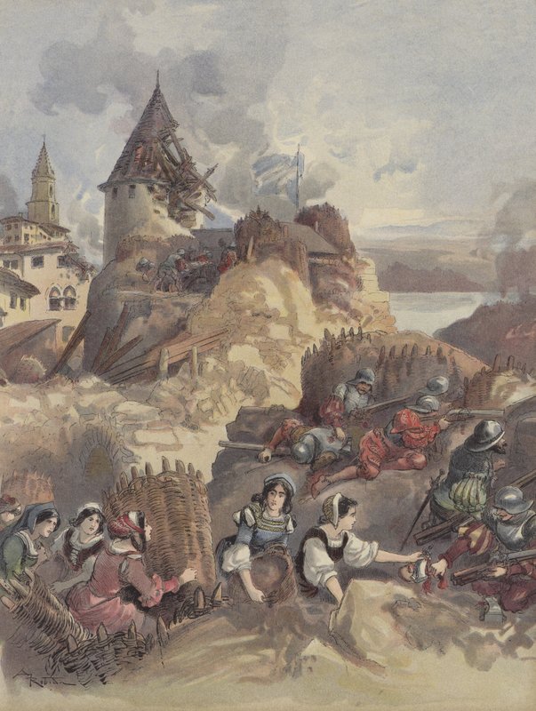 Las mujeres en el sitio de Marsella de Albert Robida