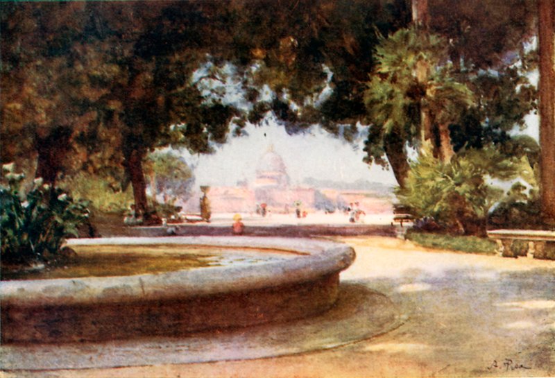 San Pedro desde los Jardines Pincianos de Alberto Pisa