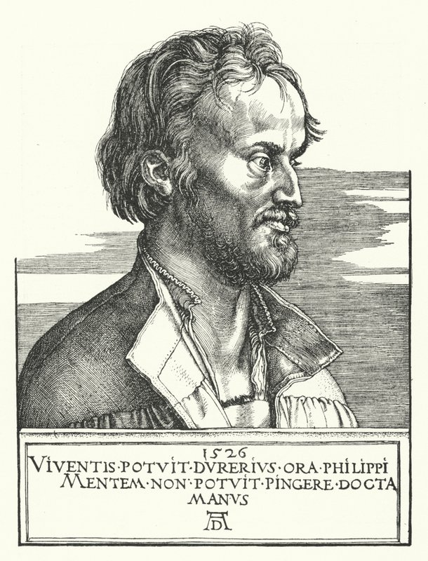 Philipp Melanchthon, reformador luterano alemán de Albrecht Dürer