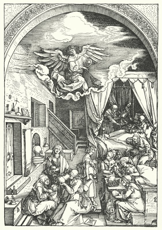 El Nacimiento de la Virgen de Albrecht Dürer