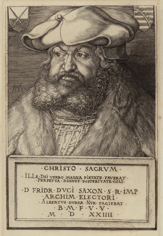 Federico el Sabio, Elector de Sajonia (grabado) de Albrecht (after) Durer or Duerer