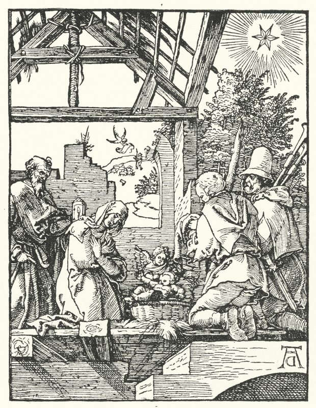 La adoración de los pastores (grabado) de Albrecht (after) Durer or Duerer